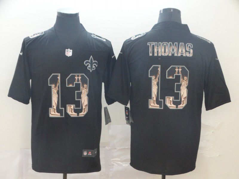 Men New Orleans Saints #13 Thomas Black Goddess fashion Edition Nike NFL Jerseys